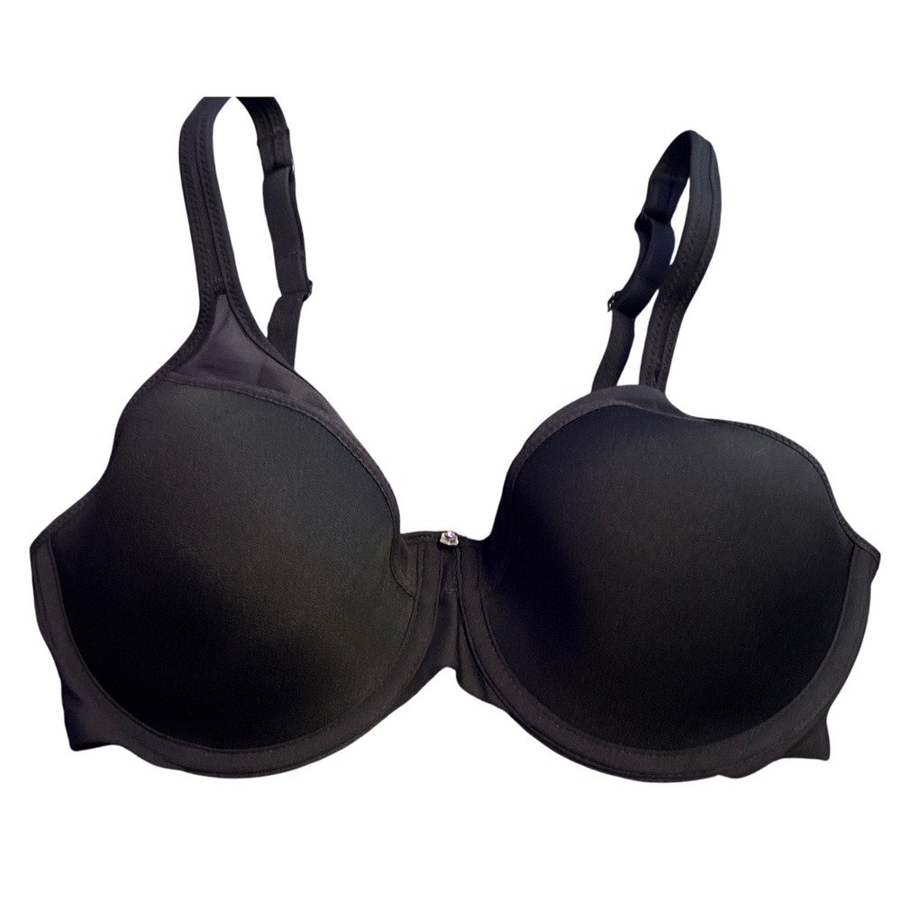 Bali One Smooth U 3439 Black Ultra Light Full Coverage Underwire Bra 34C